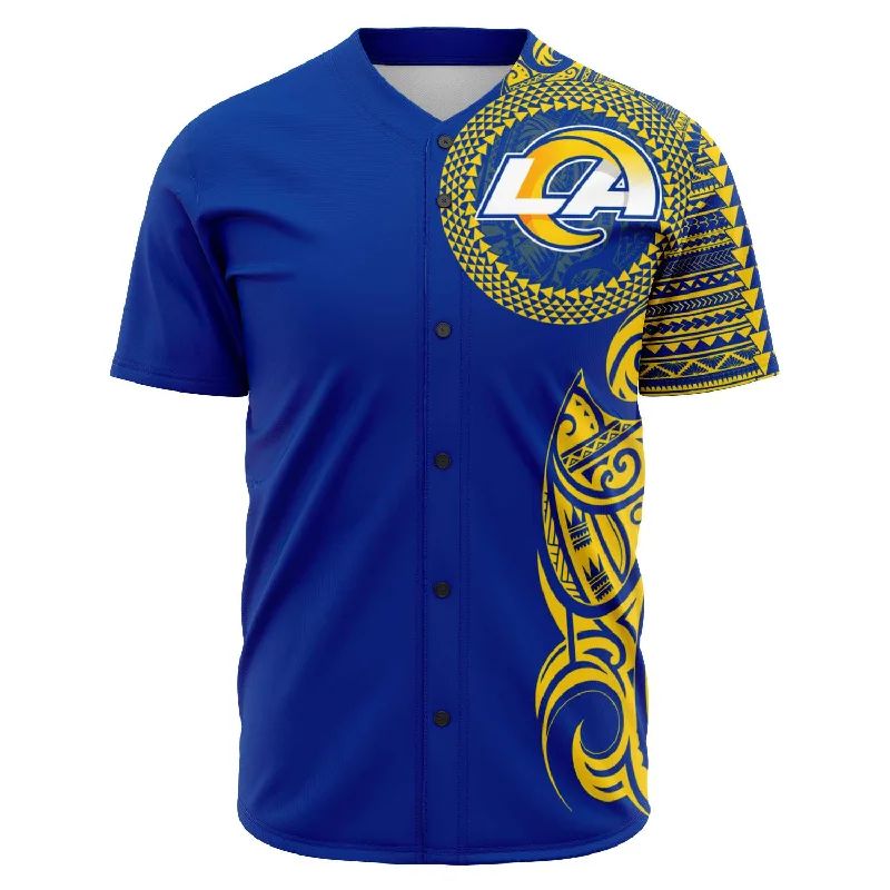 Embroidered Baseball Jersey-Los Angeles Rams Baseball Jerseys