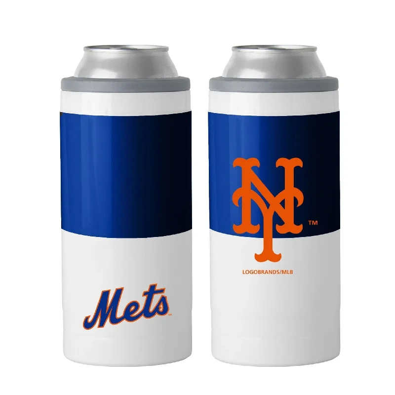 Sports Team Mug-New York Mets 12oz Colorblock Slim Can Coolie