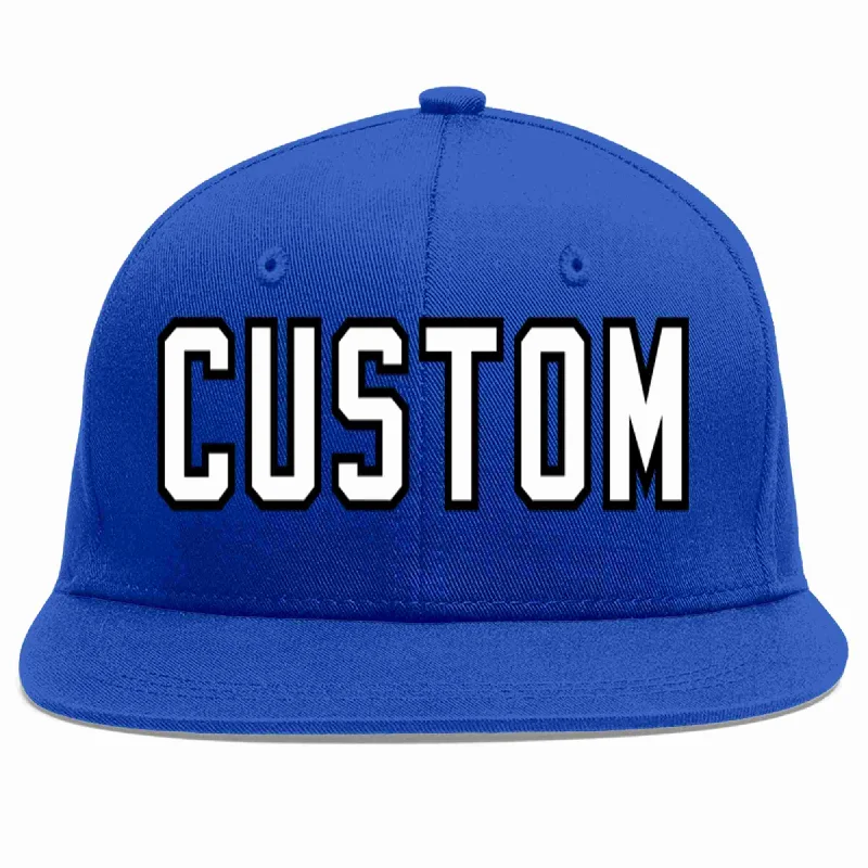 Reflective Baseball Cap-Custom Royal White-Black Casual Sport Baseball Cap