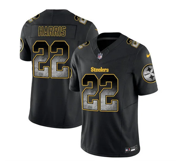 Digital Print Soccer Jersey-Men's Pittsburgh Steelers #22 Najee Harris Black 2023 F.U.S.E. Untouchable Limited Football Stitched Jersey