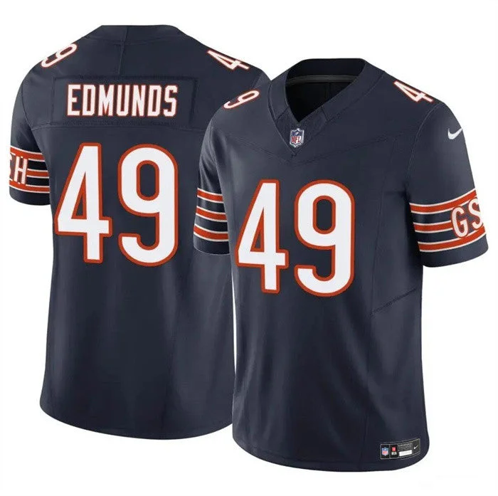 Graphic Soccer Jersey-Men's Chicago Bears #49 Tremaine Edmunds Navy 2023 F.U.S.E. Football Stitched Jersey