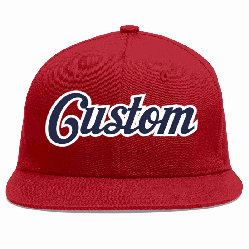 Hip Hop Baseball Cap-Custom Red Navy-White Casual Sport Baseball Cap