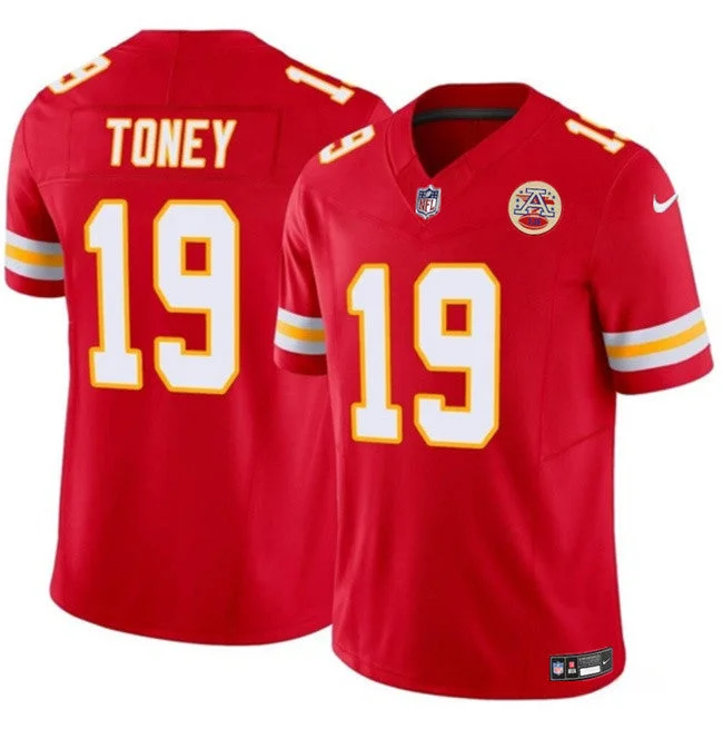 Personalized Soccer Jersey-Men’s Kansas City Chiefs #19 Kadarius Toney Red 2023 F.U.S.E. Untouchable Limited Football Stitched Jersey