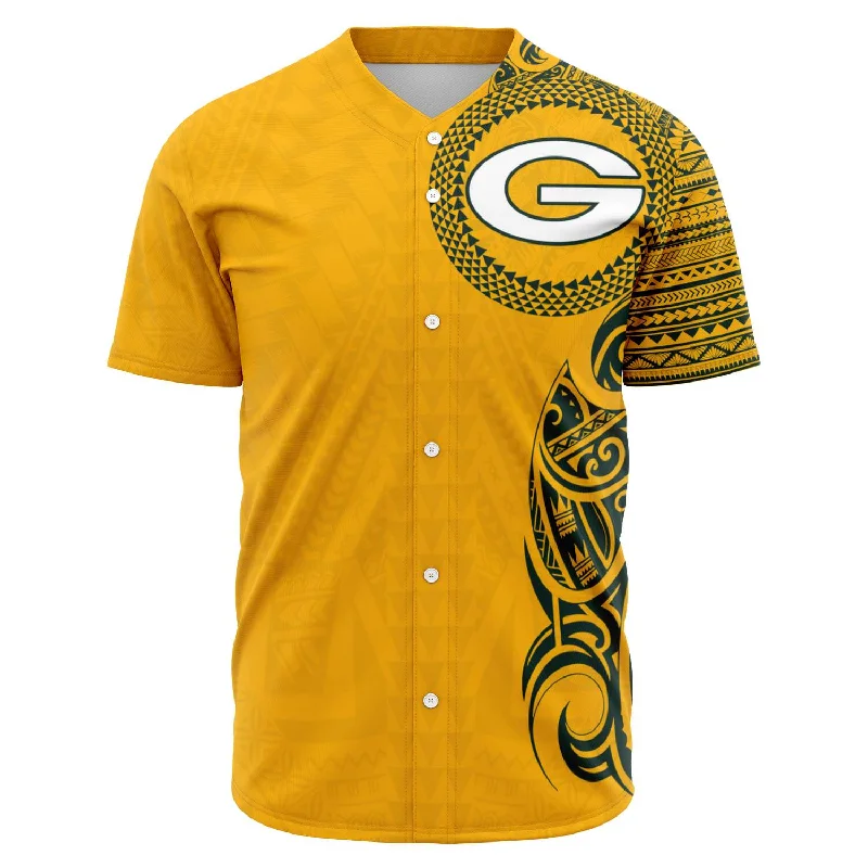 Official Baseball Jersey-Green Bay Packers Baseball Jersey