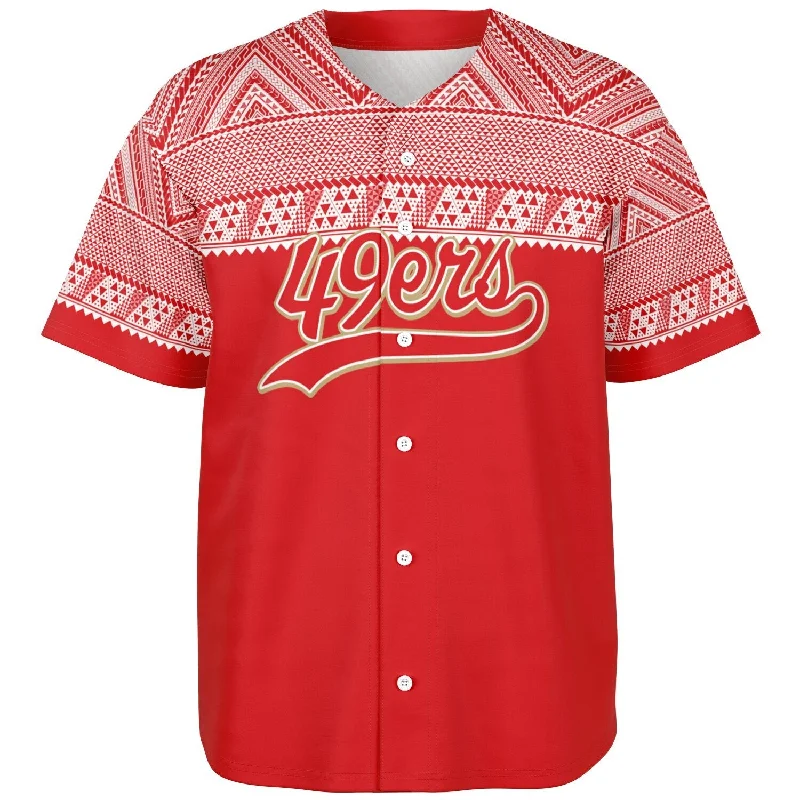 Short Sleeve Baseball Jersey-San Francisco 49ers Baseball Jersey 3