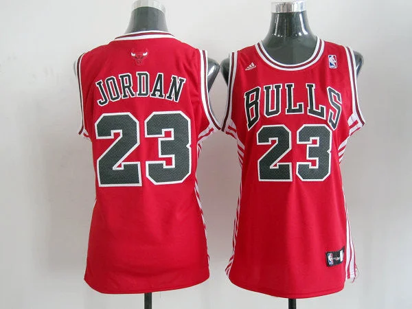 Graphic Basketball Jersey-Bulls 23 Jordan Red Women Basketball Jersey