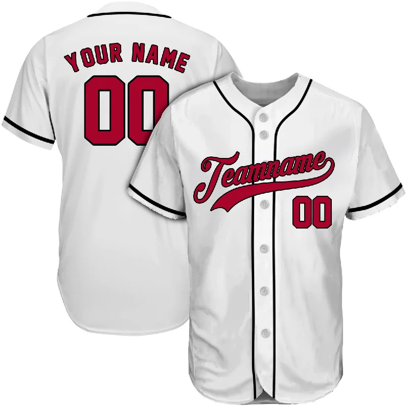 Orange Baseball Jersey-Custom White Red Baseball Jersey