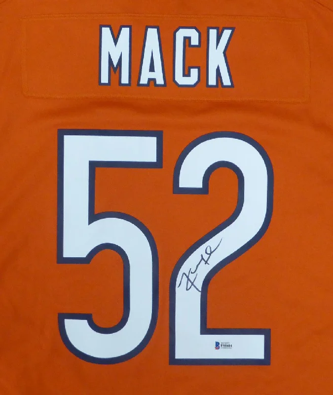 Neon Football Helmet-Chicago Bears Khalil Mack Autographed Orange Nike Jersey Size XL Beckett BAS Stock #148307