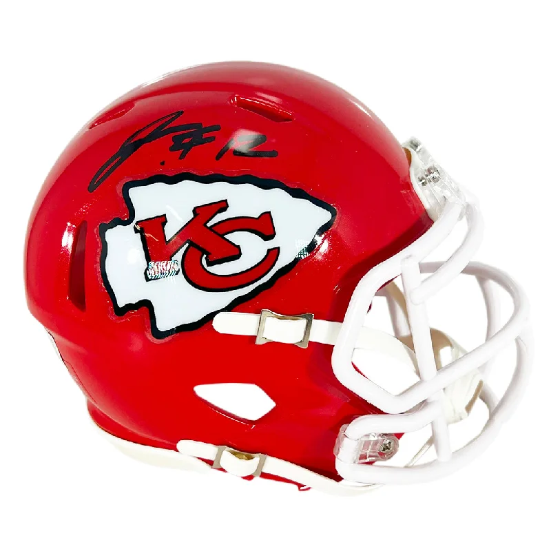 Embroidered Football Helmet-Jared Wiley Signed Kansas City Chiefs Speed Mini Football Helmet (Beckett)