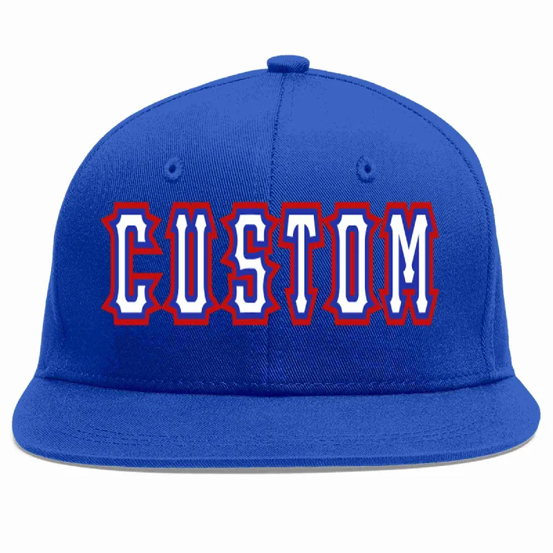 Sporty Baseball Cap-Custom Royal White-Royal Casual Sport Baseball Cap