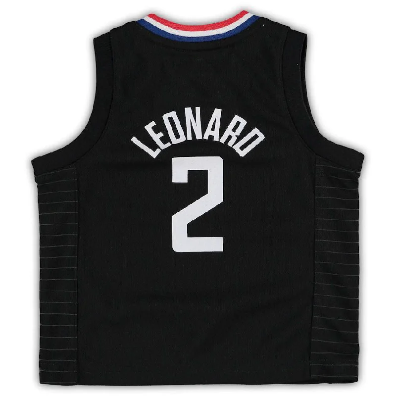 Performance Basketball Jersey-LA.Clippers #2 Kawhi Leonard Jordan Brand Toddler 2020-21 Jersey Black Statement Edition Stitched American Basketball Jersey