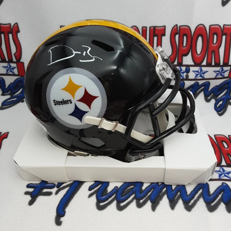 Sun Protection Football Helmet-Devin Bush Authentic Signed Autographed Mini Helmet JSA.