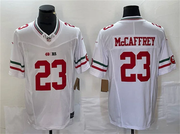 Youth Soccer Jersey-Men's San Francisco 49ers #23 Christian McCaffrey White 2023 F.U.S.E. Untouchable Limited Football Stitched Jersey