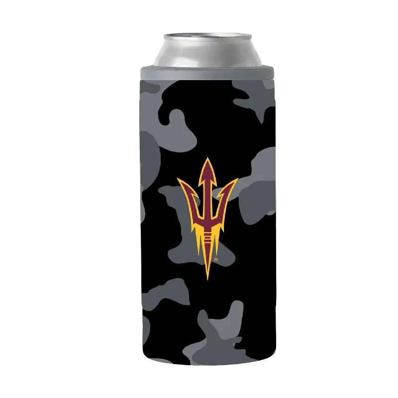 Holiday Team Mug-Arizona State Black Camo 12oz Slim Can Coolie