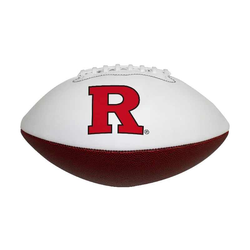 PU Leather Rugby Ball-Rutgers Official-Size Autograph Football