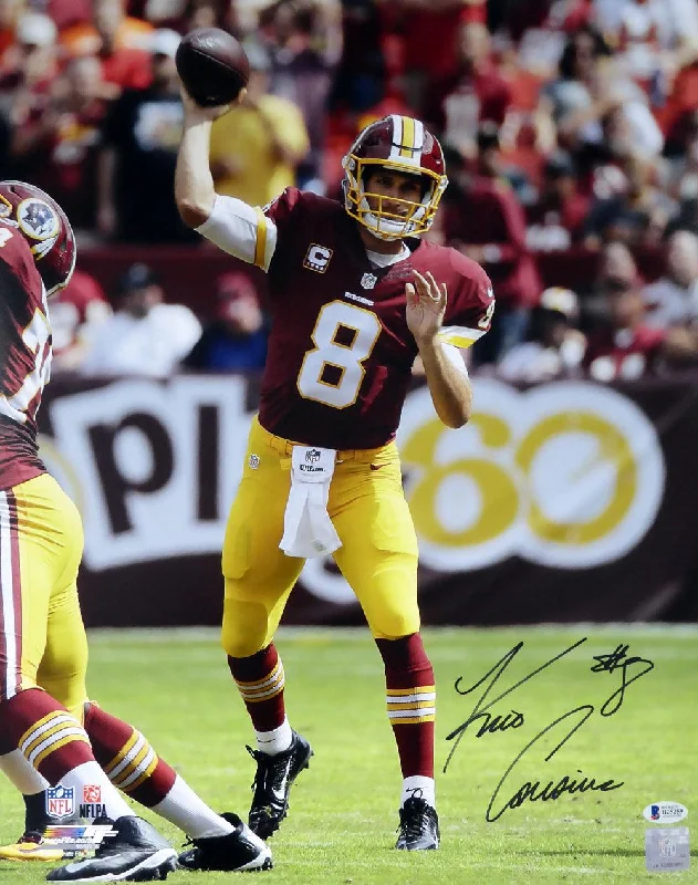 Tournament Football Helmet-Kirk Cousins Autographed 16x20 Photo Washington Redskins Beckett BAS Stock #115083