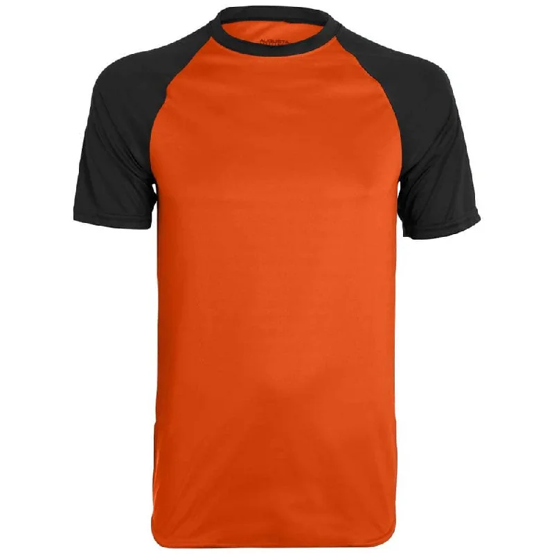 Sustainable Baseball Jersey-Wicking Retro Short Sleeve Jersey Orange-Black