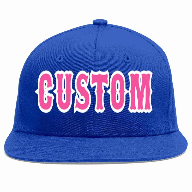 Urban Style Baseball Cap-Custom Royal Pink-White Casual Sport Baseball Cap