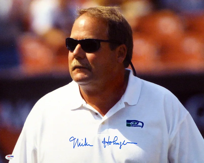 Shock Absorbing Football Helmet-Mike Holmgren Autographed 16x20 Photo Seattle Seahawks PSA/DNA Stock #98143