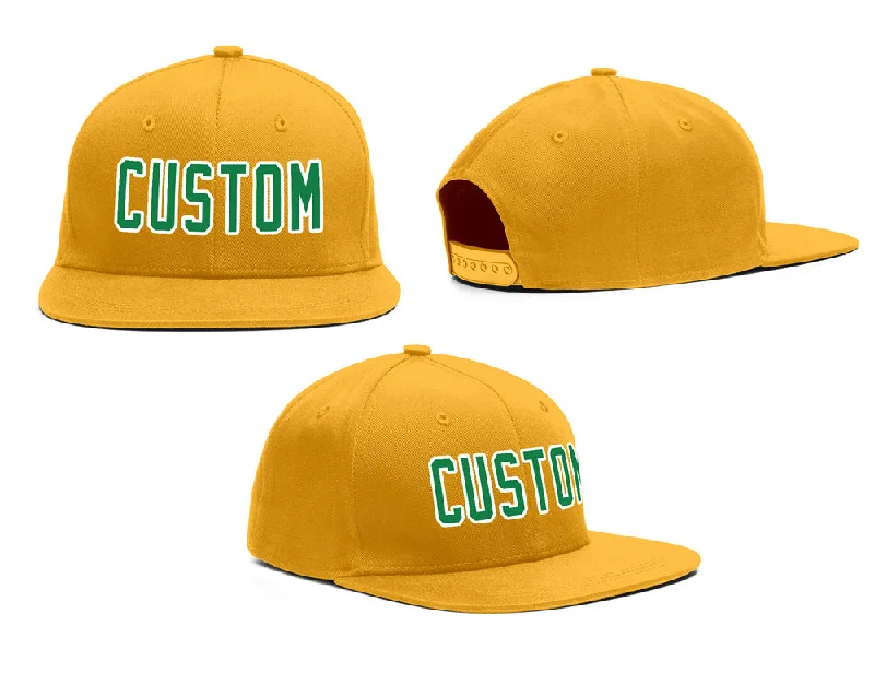 Boho Baseball Cap-Custom Yellow Kelly Green-White Outdoor Sport Baseball Cap