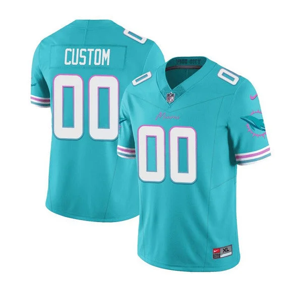 Warm-Up Soccer Jersey-Men's Miami Dolphins Active Player Custom Aqua 2023 F.U.S.E Limited Football Stitched Jersey