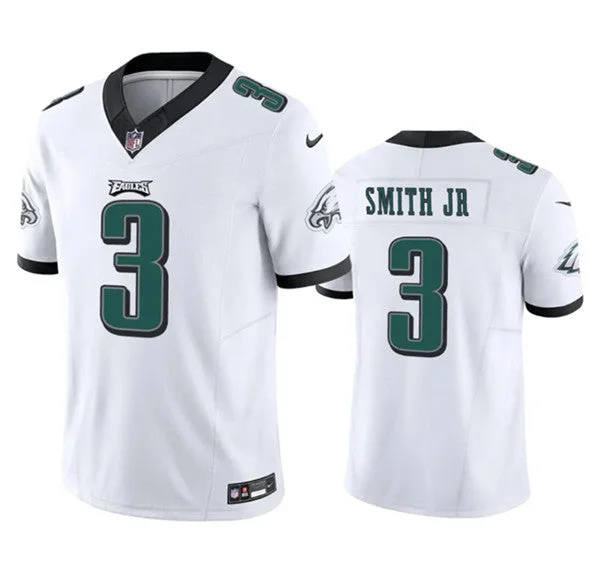 Camouflage Soccer Jersey-Men's Philadelphia Eagles #3 Nolan Smith JR White 2023 F.U.S.E. Untouchable Football Stitched Jersey