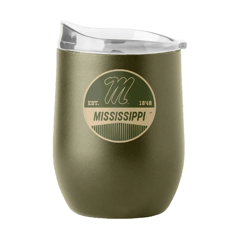 Full Wrap Team Mug-Ole Miss 16oz Badge Powder Coat Curved Beverage