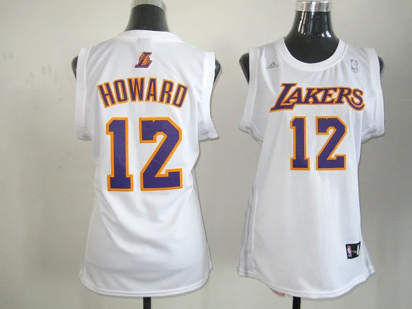 Numbered Basketball Jersey-Lakers 12 Howard White Women Basketball Jersey