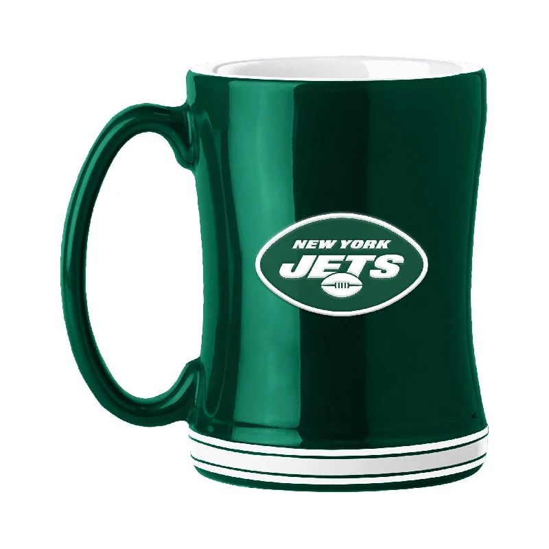 Red Team Mug-New York Jets 14oz Relief Mug