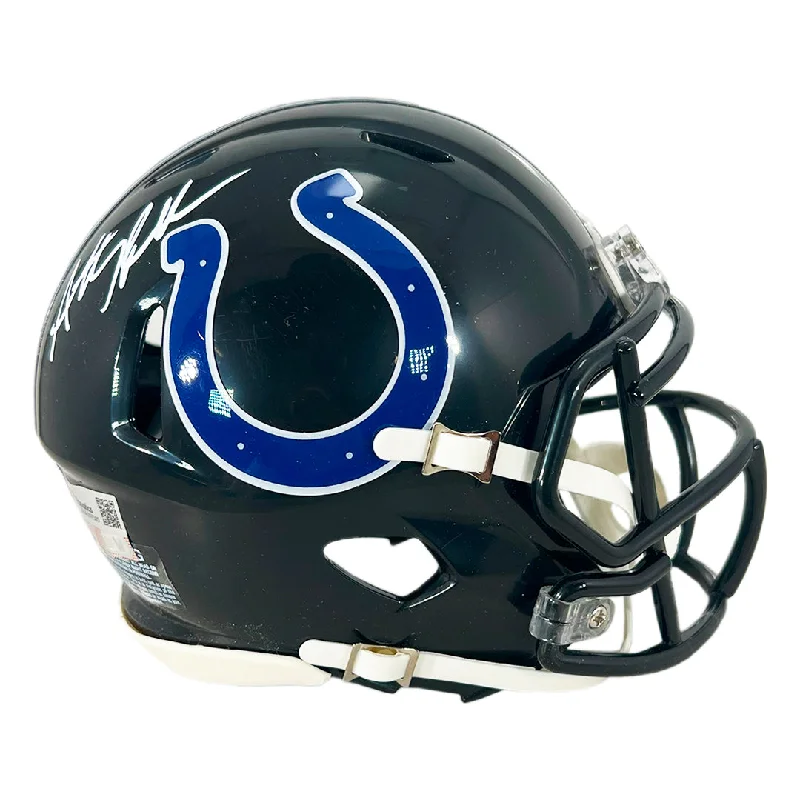 Aerodynamic Football Helmet-Anthony Richardson Signed Indianapolis Colts Alt 2023 Mini Football Helmet (Fanatics)