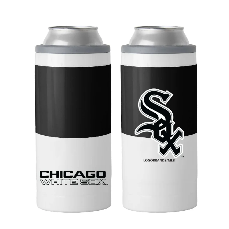 Soccer Team Mug-Chicago White Sox 12oz Colorblock Slim Can Coolie