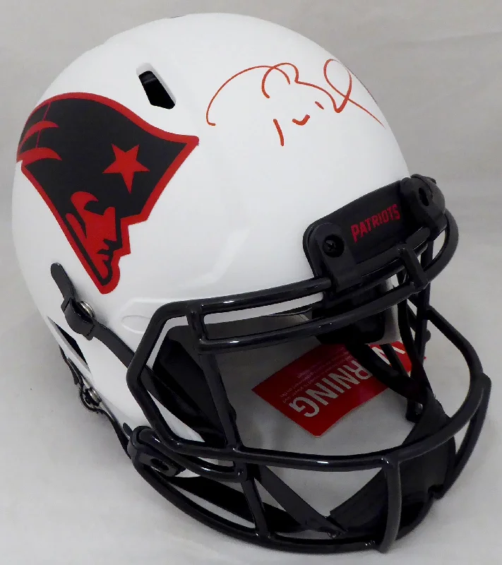 Thermally Bonded Football Helmet-Tom Brady Autographed New England Patriots Lunar Eclipse Full Size Authentic Speed Helmet Fanatics Holo #AA0078100