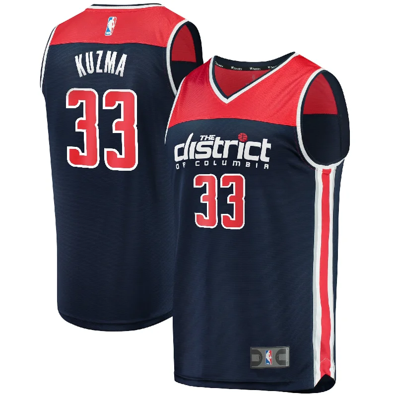 Practice Basketball Jersey-Kyle Kuzma Washington Wizards Branded Youth Fast Break Player Basketball Jersey Navy - Statement Edition