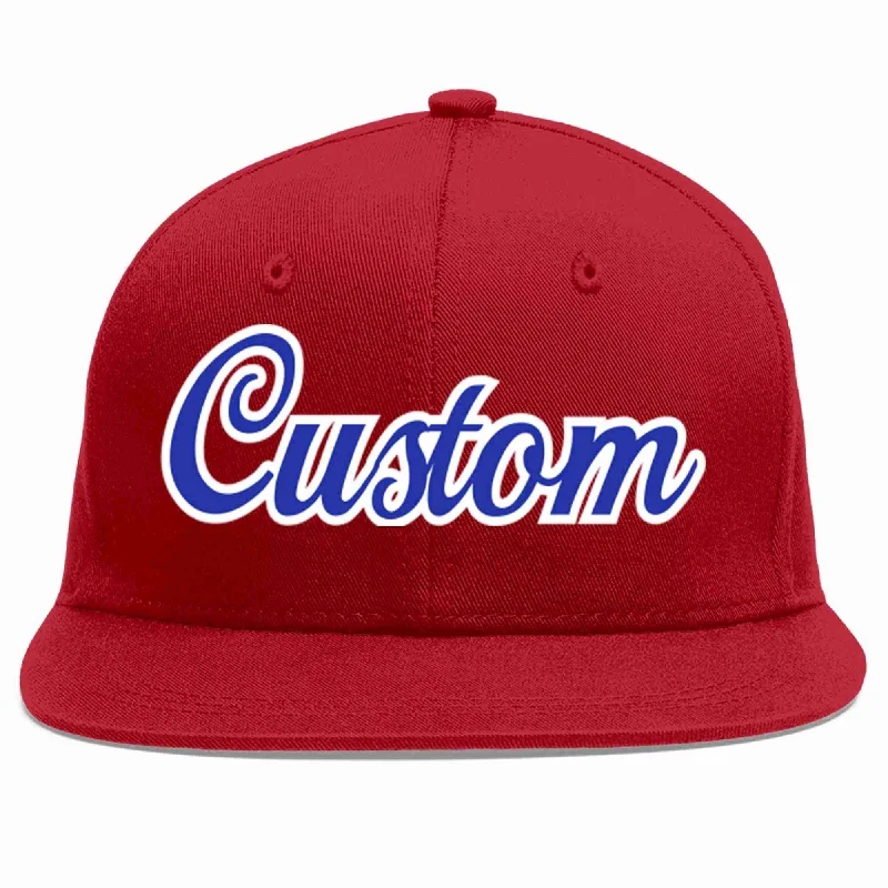 Sporty Baseball Cap-Custom Red Royal-White Casual Sport Baseball Cap