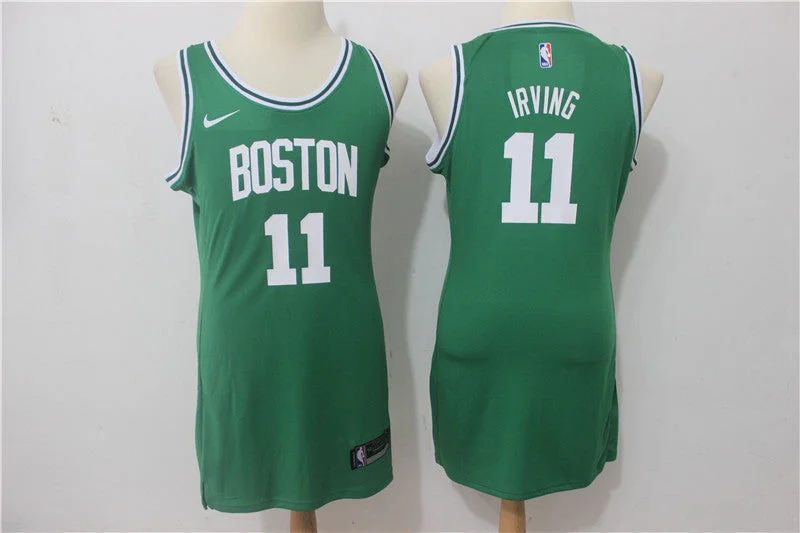 Official Basketball Jersey-Celtics 11 Kyrie Irving Green Women Swingman Basketball Jersey