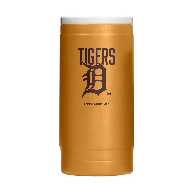 Custom Team Mug-Detroit Tigers Huddle Powder Coat Slim Can Coolie