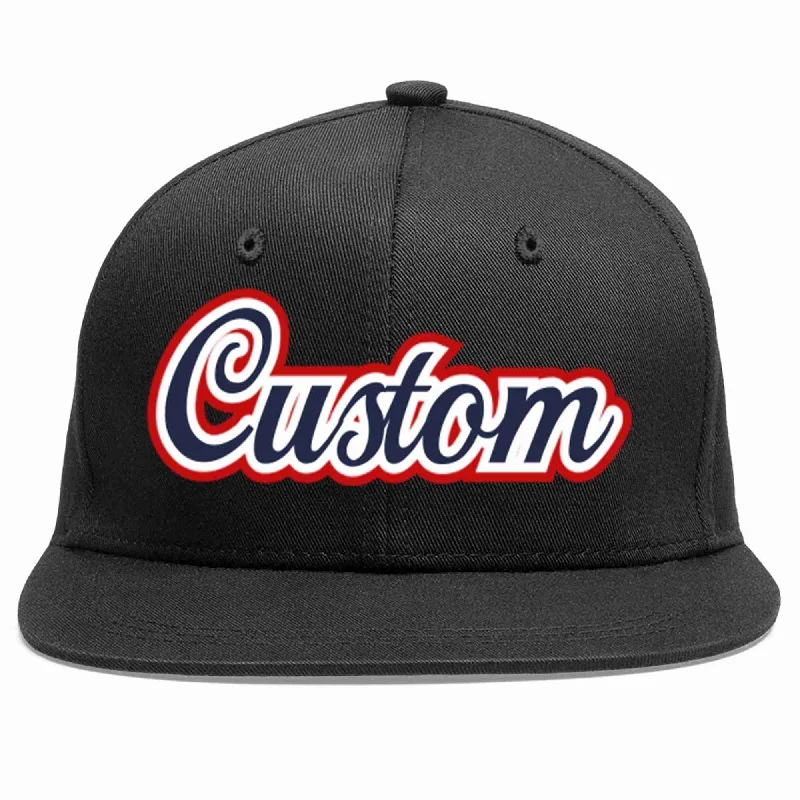 Cartoon Baseball Cap-Custom Black Navy-White Casual Sport Baseball Cap