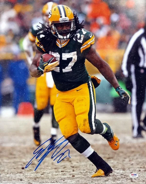 Advanced Safety Football Helmet-Eddie Lacy Autographed 16x20 Photo Green Bay Packers PSA/DNA Stock #91394