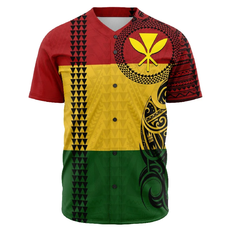 Digital Print Baseball Jersey-Kanaka Maoli Hawaii Shirt - Hawaii Baseball Jersey