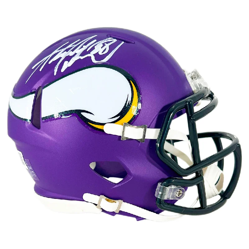 High-Impact Football Helmet-Adrian Peterson Signed Minnesota Vikings Speed Mini Football Helmet (Beckett)