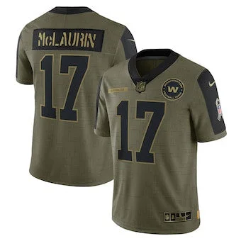 Polyester Soccer Jersey-Men's Washington Football Team #17 Terry McLaurin Olive 2021 Salute To Service Limited Player Jersey