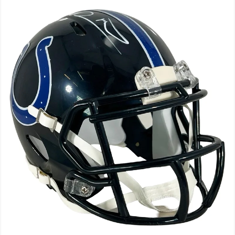 Military-Grade Football Helmet-Robert Mathis Signed Indianapolis Colts Alt 2023 Mini Football Helmet (JSA)