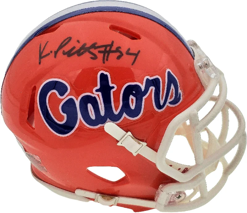 Competition Football Helmet-Kyle Pitts Autographed Florida Gators Orange Speed Mini Helmet Beckett BAS Stock #189799