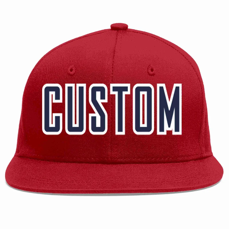 Hiking Baseball Cap-Custom Red Navy-White Casual Sport Baseball Cap