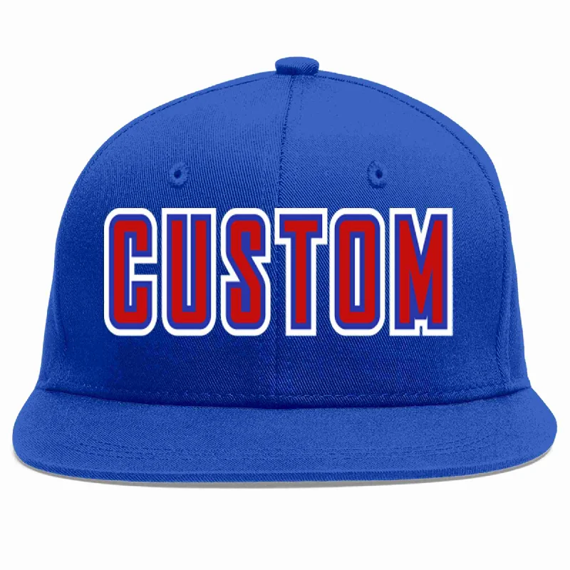 Football Team Baseball Cap-Custom Royal Red-Royal Casual Sport Baseball Cap