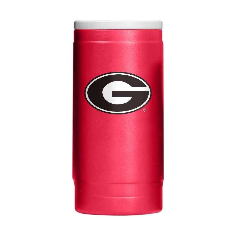 Insulated Team Mug-Georgia Flipside Powder Coat Slim Can Coolie