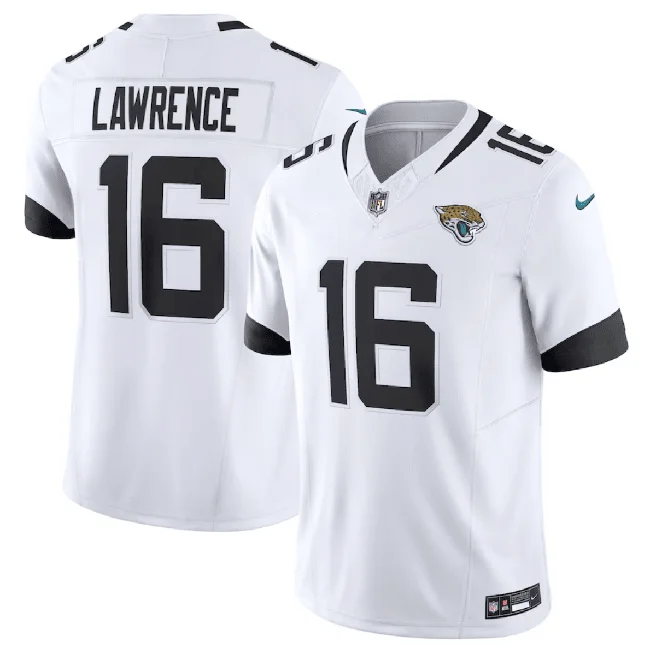 Whiteout Soccer Jersey-Men's Jacksonville Jaguars #16 Trevor Lawrence White 2023 F.U.S.E Untouchable Limited Football Stitched Jersey