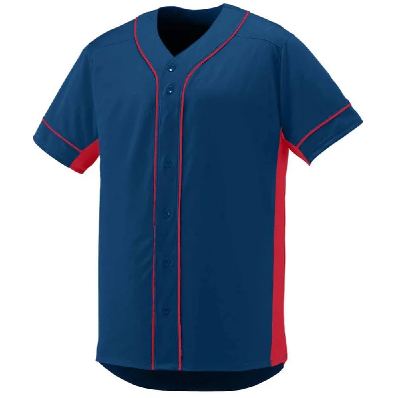 Navy Baseball Jersey-Slugger Baseball Jersey Navy-Red