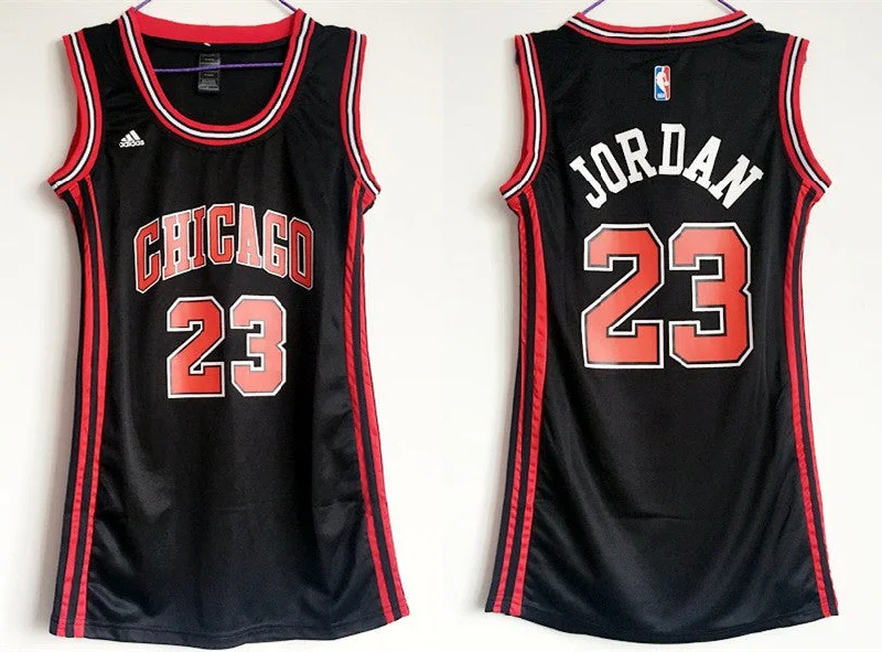 Camouflage Basketball Jersey-Bulls 23 Michael Jordan Black Women Swingman Basketball Jersey