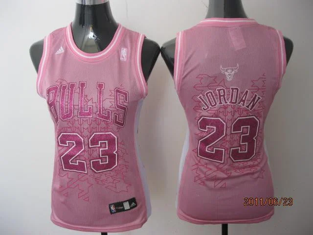 Custom Team Basketball Jersey-Bulls 23 Jordan Pink Women Basketball Jersey